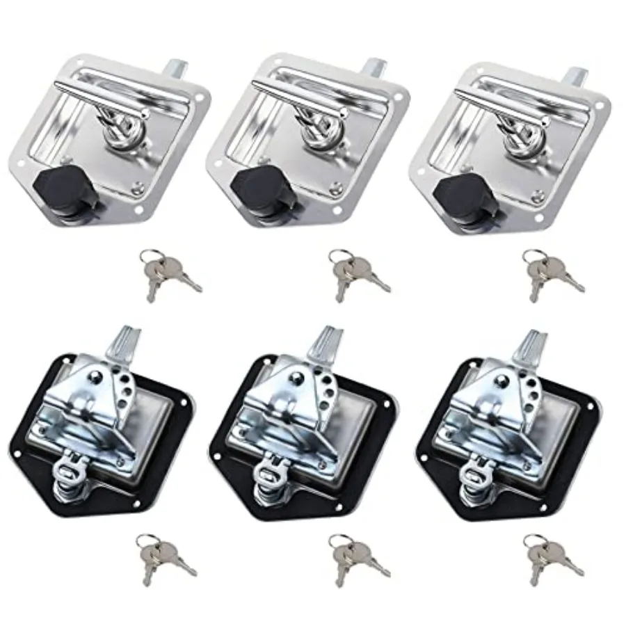 

Pcs Stainless Steel Car Trailer Door Latch Rv Door Tool Box Lock with Gasket T-Handle Latch with Keys 30 Stainless Steel Highly