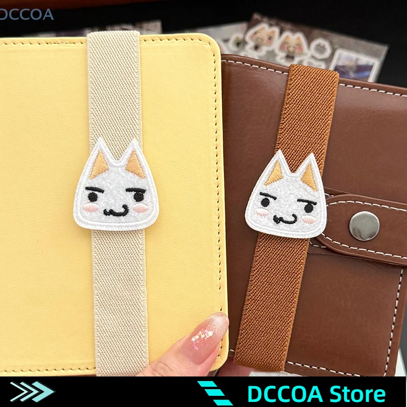 Cartoon Kitten Notebook Decoration Straps Elastic Loose-leaf Notebook Band Binding Rope Binder Strap Wysokiej jakości pasek do notebooka