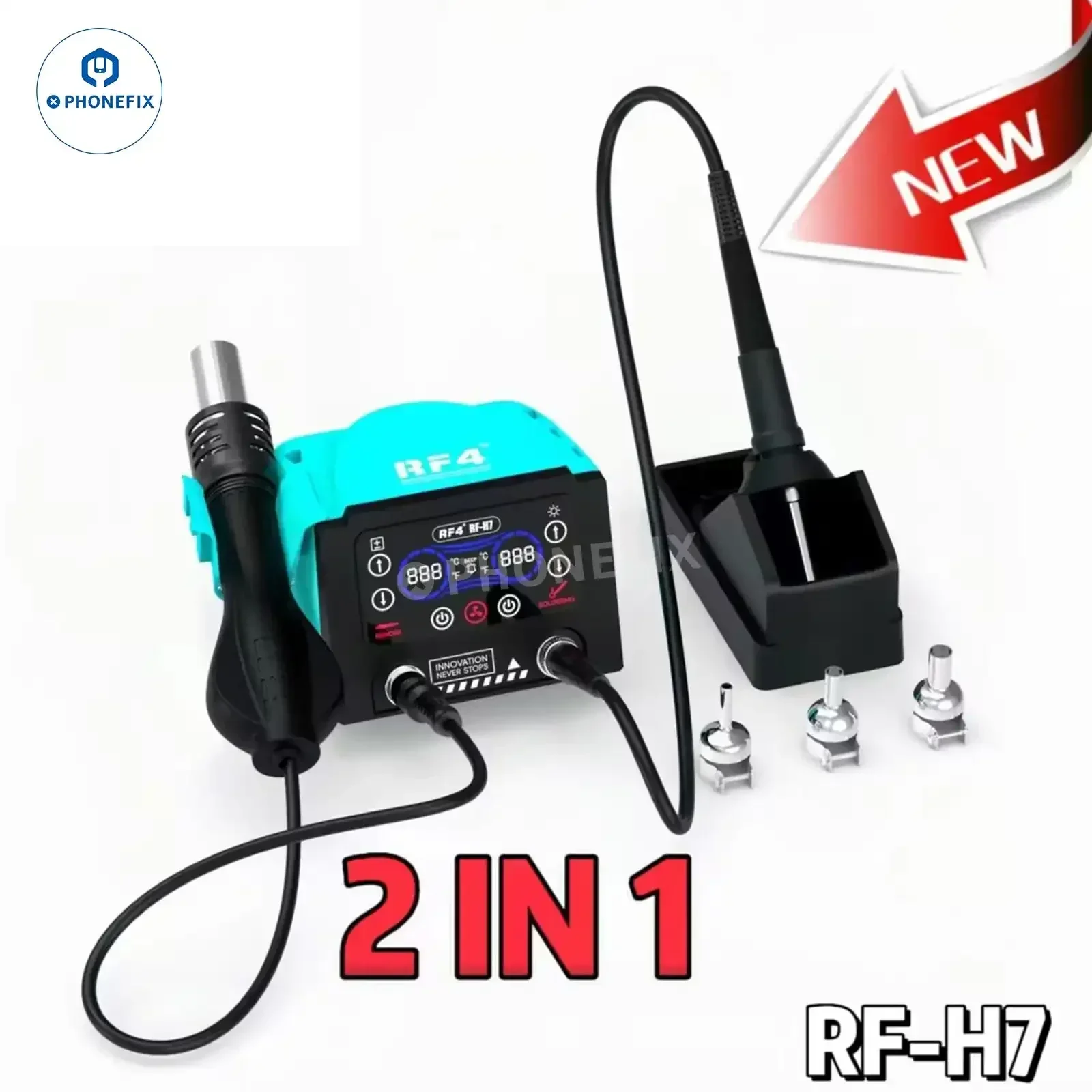 RF4 NEW 600W Hot Air Gun Soldering Station Fast Desoldering Digital Display Intelligent BGA Rework Station To PCB Chip Repair