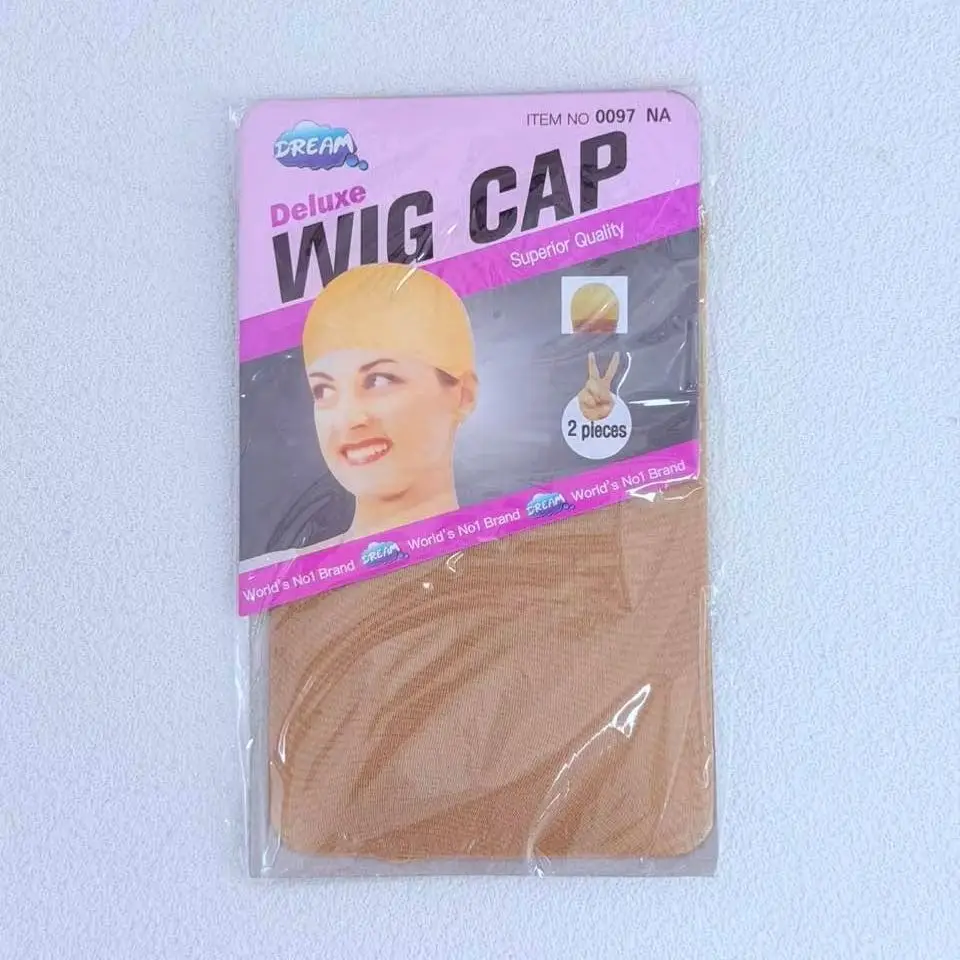 2pcs/Bag Ventilated Nylon Wig Cap Hair Net For Hair Wig Nets Light Brown Stretch Mesh Wig Cap For Making Wigs