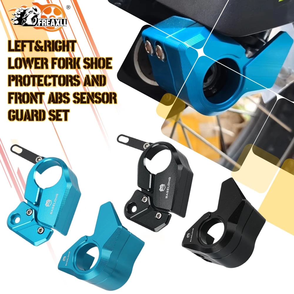 IBEX 450 MT450 NEW Left & Right Lower Fork Shoe Protectors and Front ABS Sensor Guard FOR CFMOTO 450MT 450-MT IBEX450 2024-2026