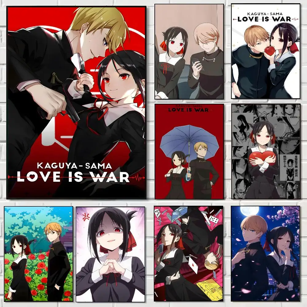 Anime Kaguya sama Love is War Poster Pegatina artistica HD autoadhesiva impermeable para salon dormitorio