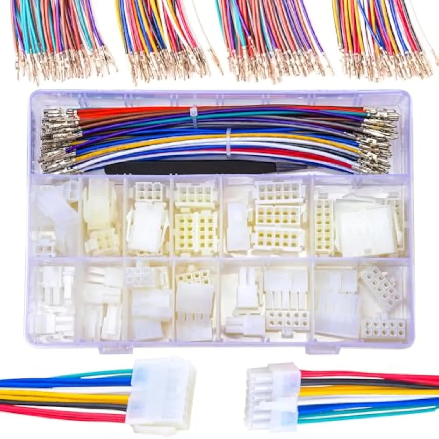 MX4.2 4.2mm Cable Connector Kit,Compatible with Molex 5557 5559 Mini-Fit Jr 4.2mm Pitch Dual Row(SH-MX4.2-Dual)