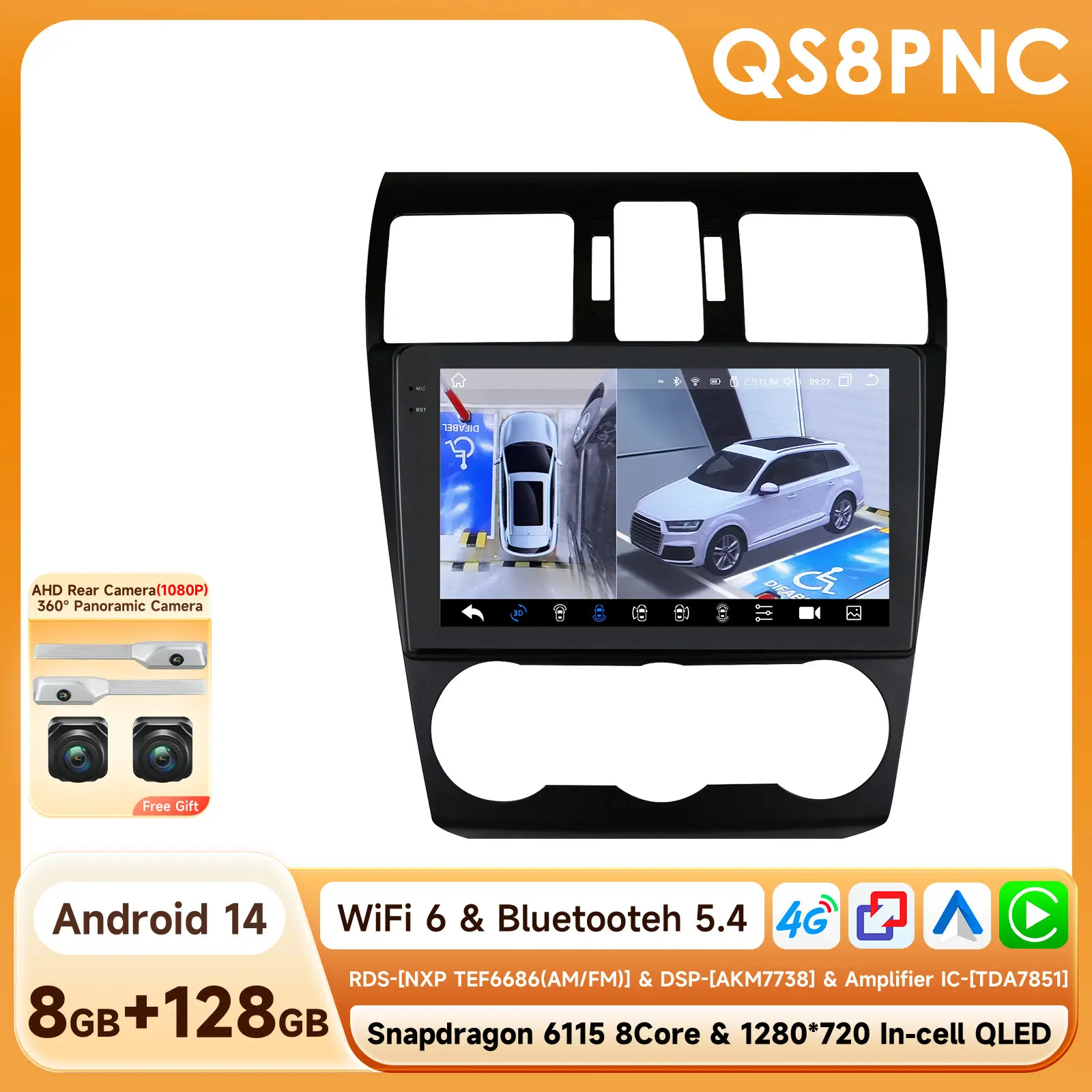 Hizpo Android Carplay Autoradio Multimediaspeler Voor Subaru Forester Mk4 Impreza Xv Crosstrek 2012-2015 Autoradio Gps Stereo 4G