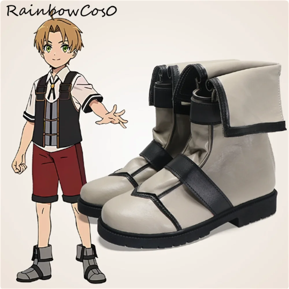 Rudeus Greyrat Dead End Mushoku TenseiJobless Reincarnation Cosplay Shoes Boots Game Anime Party Halloween RainbowCos0 W4369