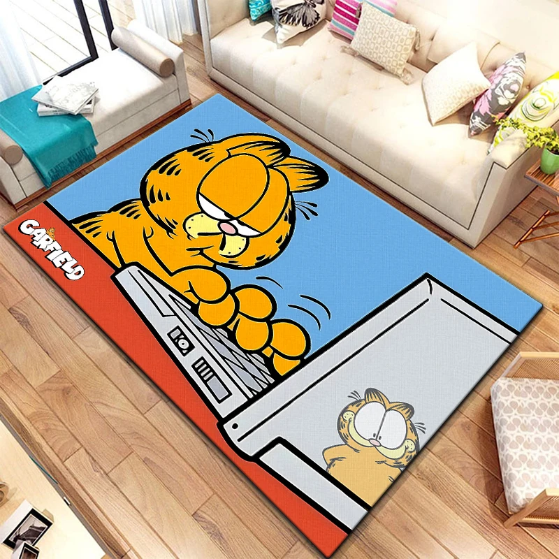 Garfield HD Printed Carpet for children,Living room Bedroom floor mat Kitchen mat Children's Bedroom Mat,bedroom decor