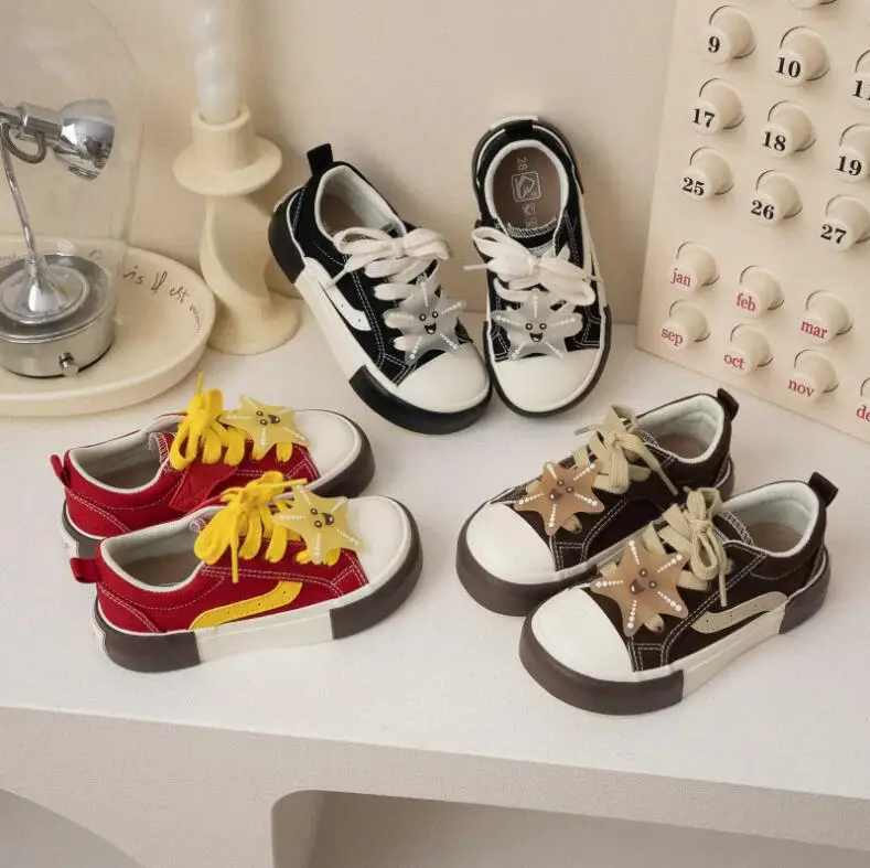 Baskets d'école décontractées en toile pour enfants, chaussures super douces et confortables, chaussures sales pour tout-petits, garçons et filles, automne 2024