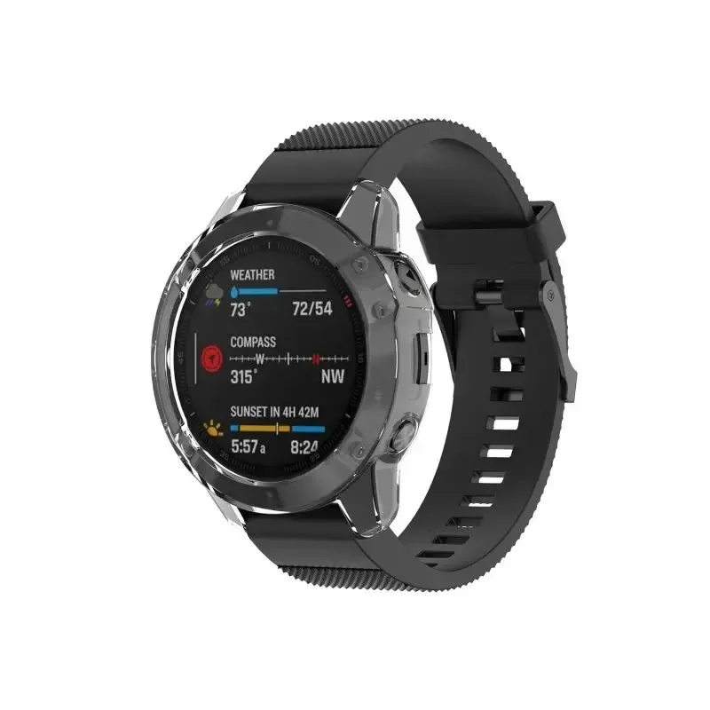 สําหรับ Garmin Fenix 7 7S 7X Pro พลังงานแสงอาทิตย์ 6 6S 6X Pro TPU โปร่งใส Protector สมาร์ทสายนาฬิกาซิลิโคนฝาครอบกันชน