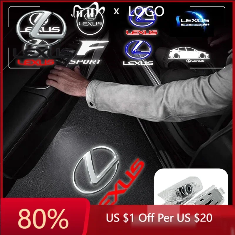 

2026 Hot Interior Stickers LED Car Door Welcome Logo Lights Courtesy Ghost Shadow Projector Lamp For Lexus ES200 ES250 ES260 ES3
