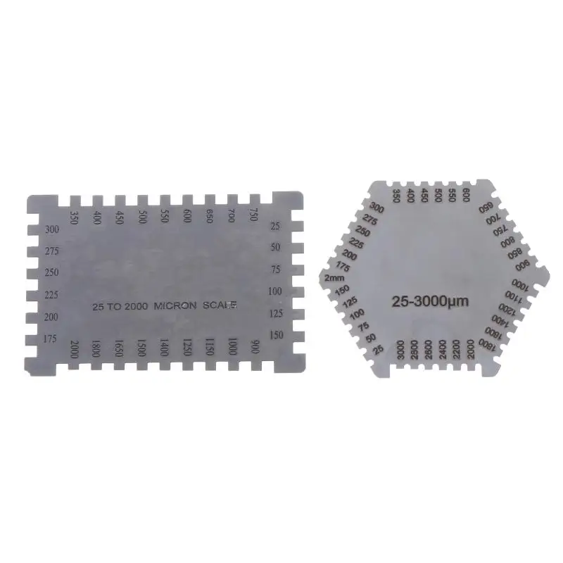 Stainless Steel Hexagonal Wet Film Comb Gauge 25-3000um For Paint Coating