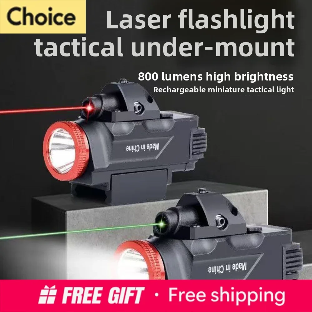 Red Ring Mini Adjustable Rail Mount Flashlight Dual Use Illumination & Position Marker Hobby Shooting Game Accessory