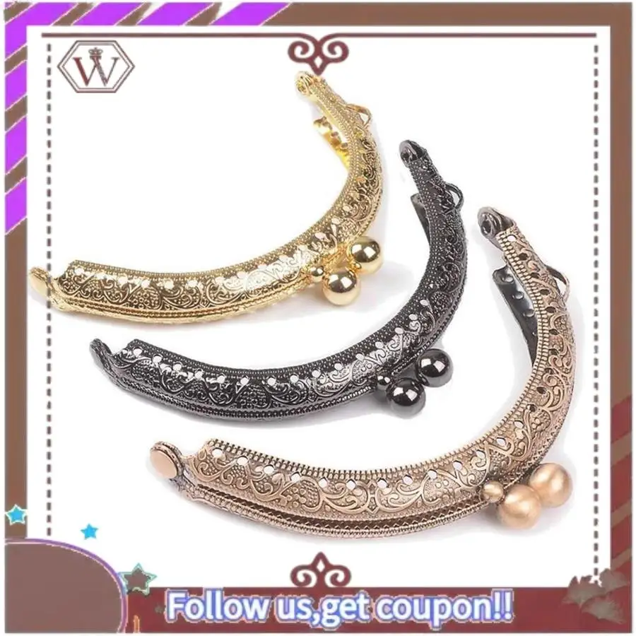 

A95D-5-Piece Metal Wallet Frame Kiss Clasp Lock DIY Coin Bag Hand Sewing Craftsmanship,3.3 Inch/8.5Cm