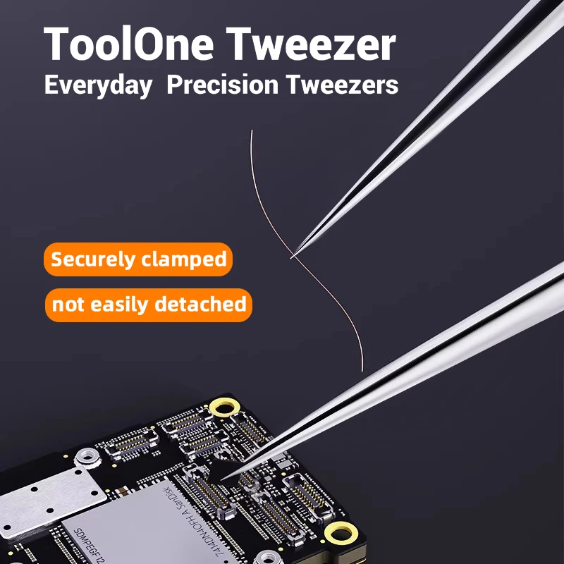 2UUL ToolOne TW15 Everyday Precision Tweezers stainless steel fine tip for electronic repair tools