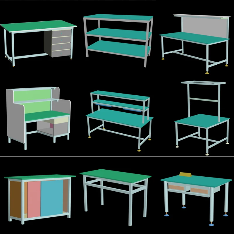 Double-sided anti-static workbench, dust-free workshop, mobile phone inspection and maintenance console table