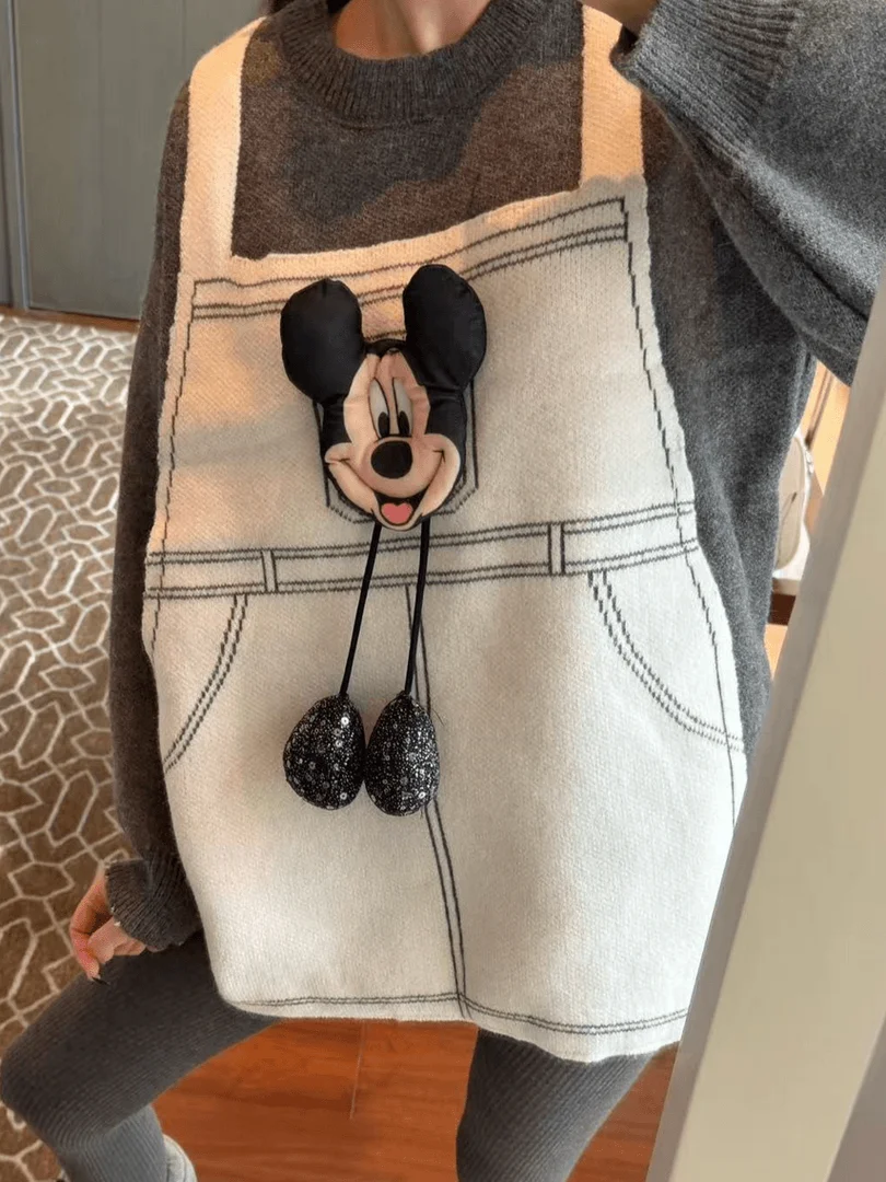 

Корейский вязаный свитер свободного кроя: универсальная, стройнящая верхняя одежда, хит продаж этого года, модный женский тренд, комфортная посадка