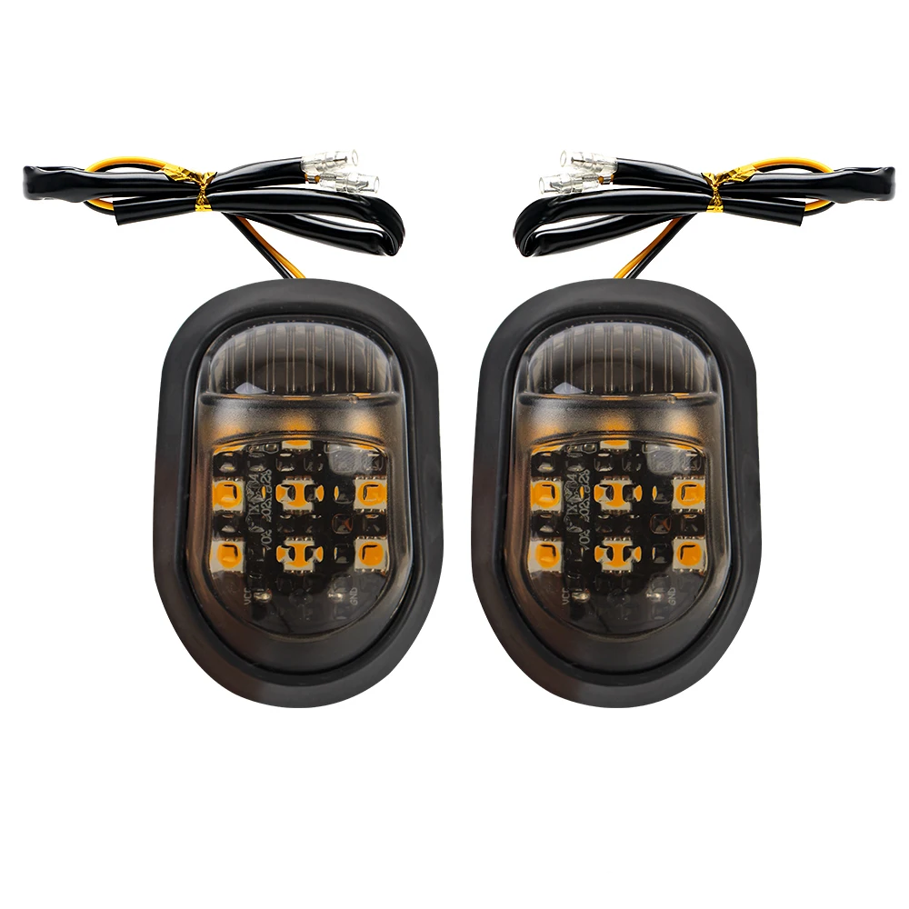 12V Turn Signal Light Motorbike Indicators Blinker A Pair Motorcycle Piranha Light Flasher Turn Light 9 LED Yellow Lighting