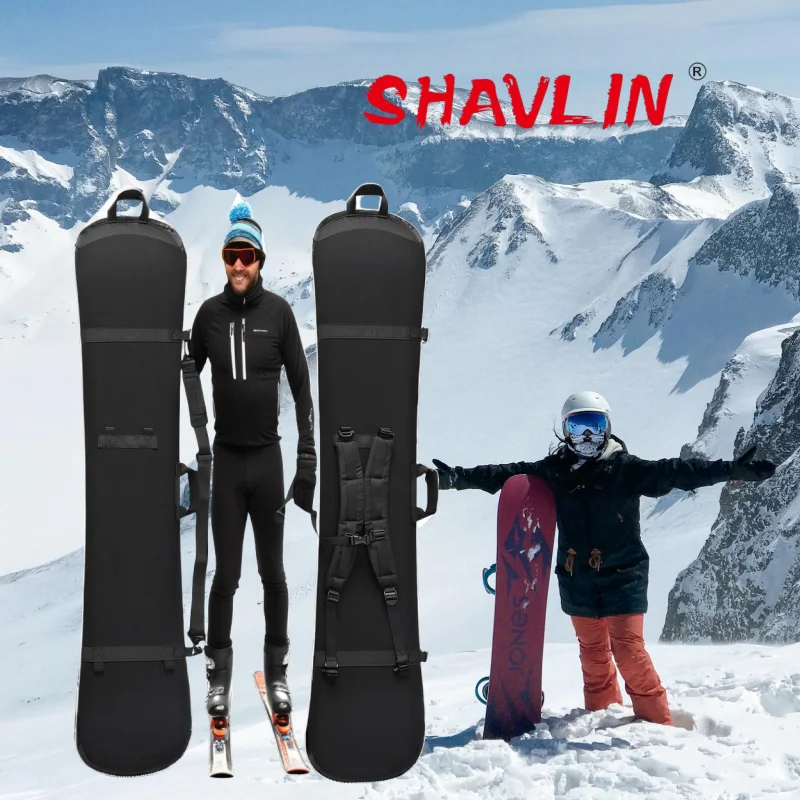 140-165cm Long Ski Snowboard SBR Shoulders Straps Bag Oxford Waterproof Fixed Straps Adjustable Length The Single Shoulder Bag