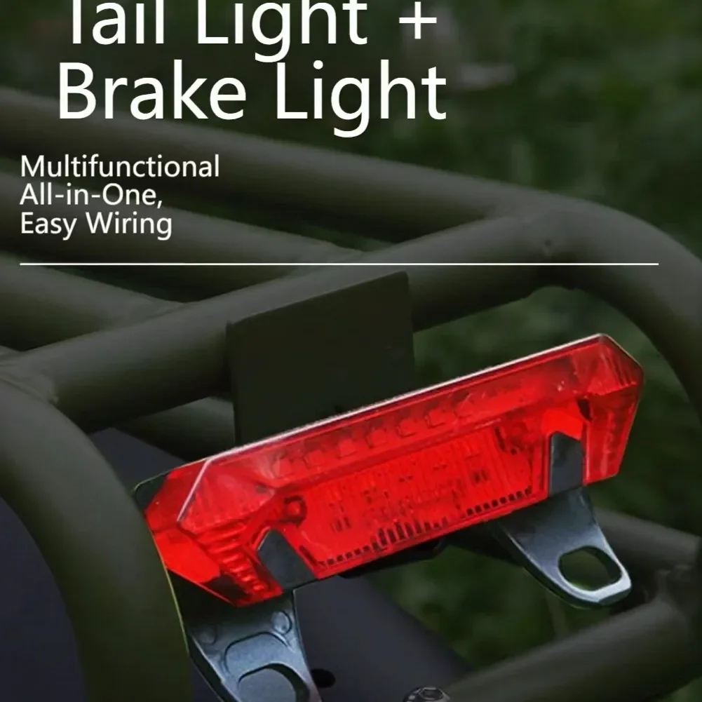 Low-light Condition Use Electric Bicycle Taillight 36-60V Bicycle Light LED Tail Light Compact Size Robust Materials