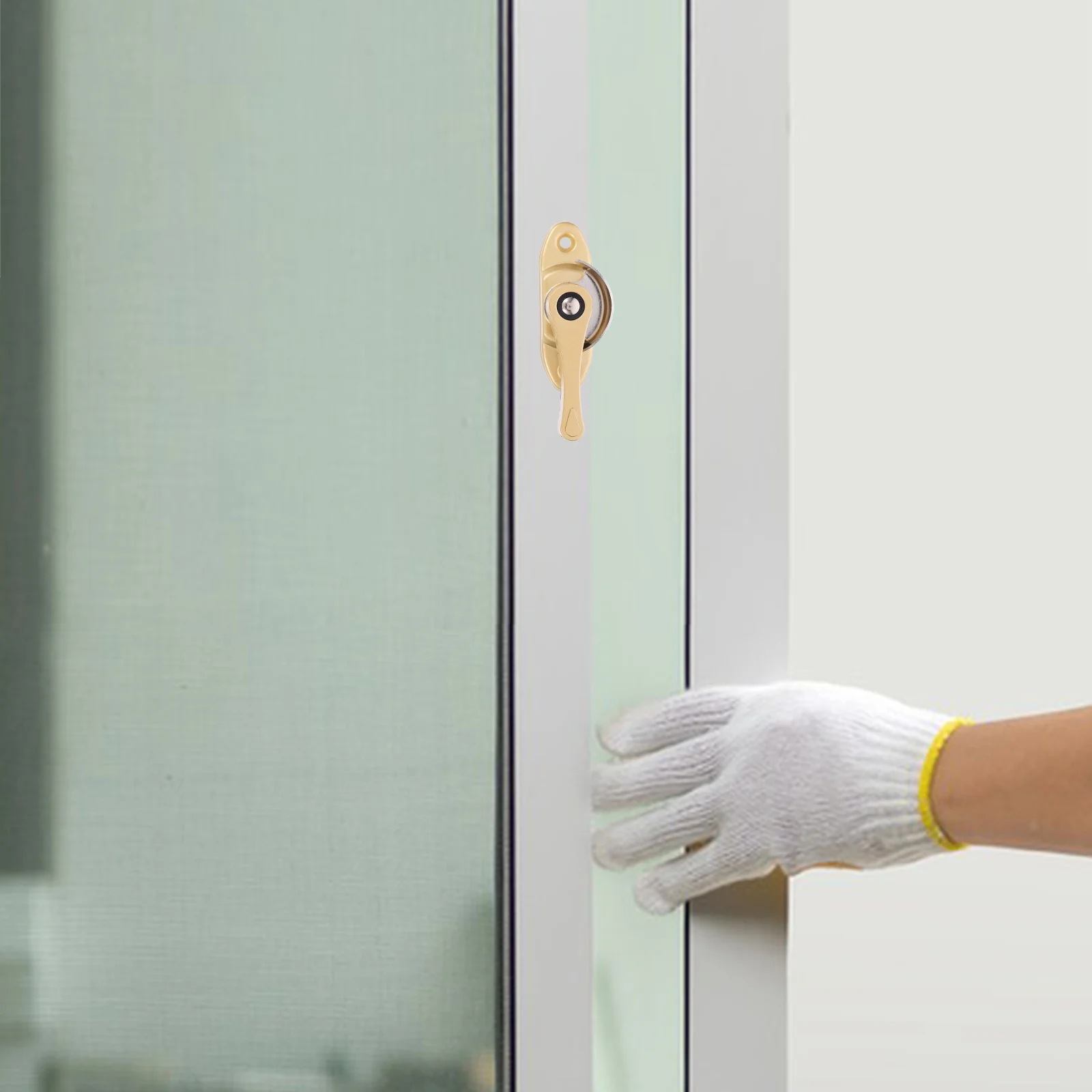 

2Pcs Child Safety Window Sash Locks Moon Lock for Sliding Windows Durable Smooth Surface Window Replacement Lock