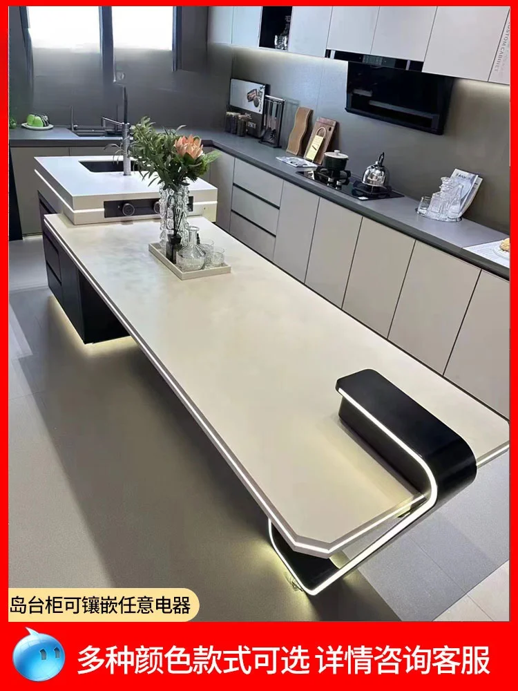 New High end Dragon Head Middle Island Table with One piece Scalable Sink Kitchen, Living Room, Rock Plate Customization