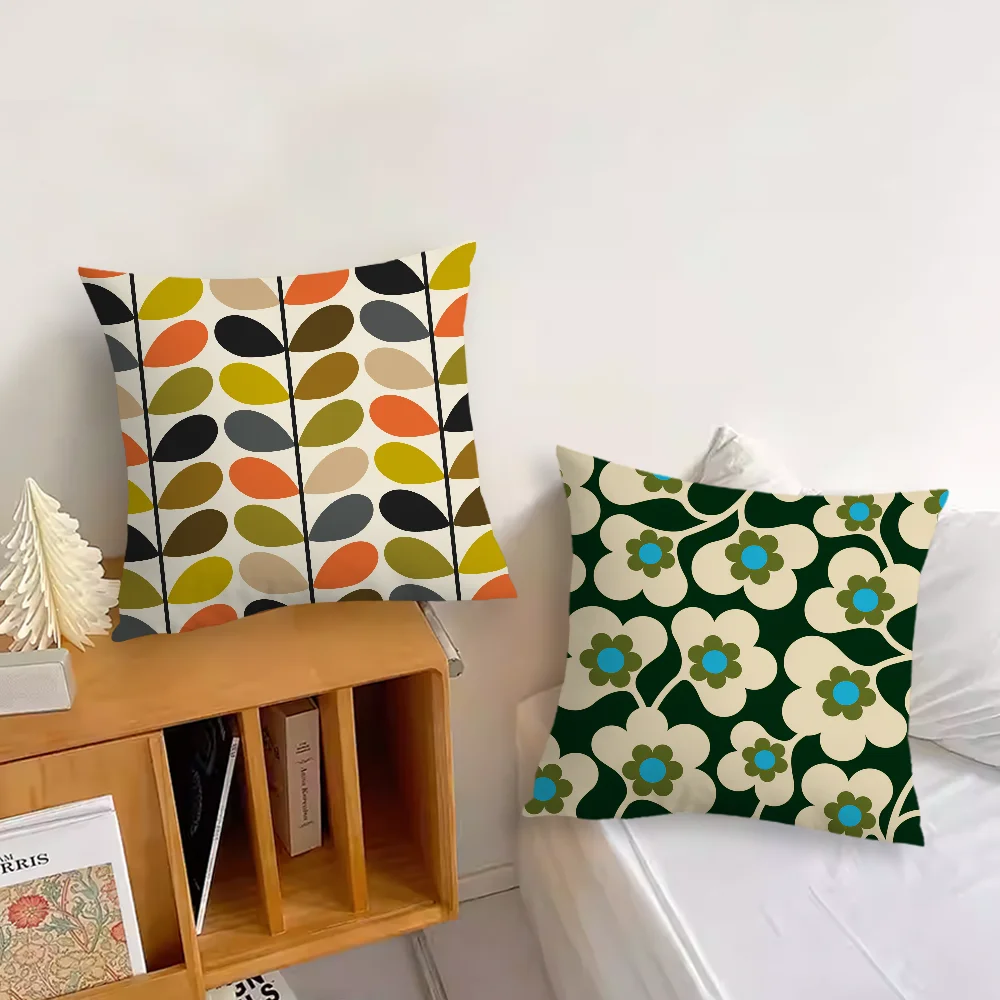 Aesthetic Art O-Orla Kiely Flower Stem Pillow Case Sofa Living Room Bedroom Headboard Backrest Cushion Square Cushion Nap Time