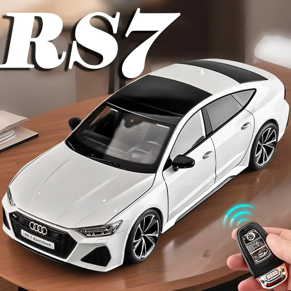 

1:18 RS7 Honda Accord Model Toy Cars Alloy Diecast Sound Light Shock Absorption Adjustable Seat Ornament Vehicles for Kids Gifts