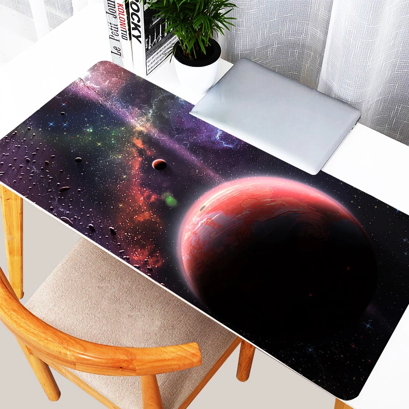Mouse Pad Laptop Space Galaxy Non Slip Keyboard Rug Office PC Clouds Rainbow Gaming Accessories Mousepad XXL Sky Anime Desk Mat