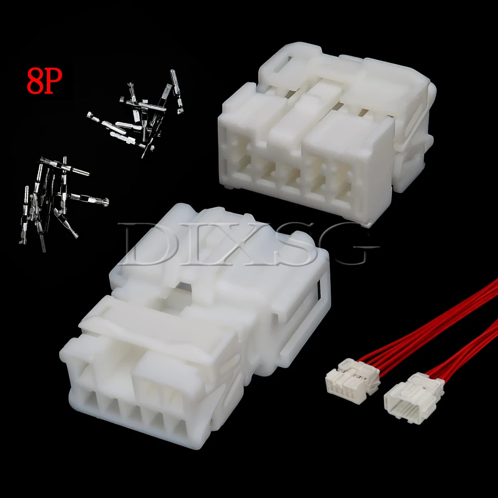 1 Set 8 Pin 6098-4670 6098-4661 Car Ambient Light Electrical Connector Fuse Box Plug Auto Wire Adapter for Honda