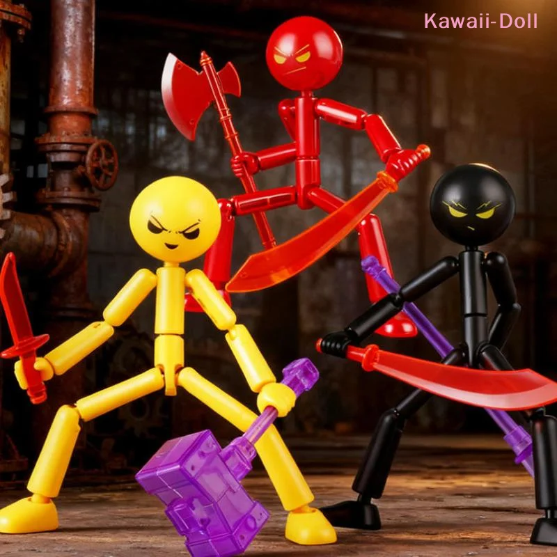 1 Set Mehrteiliger Beweglicher Matchmaker-Roboter Kreativer Stickman Schreibtisch-Dekor Dekoratives Festtagsgeschenk