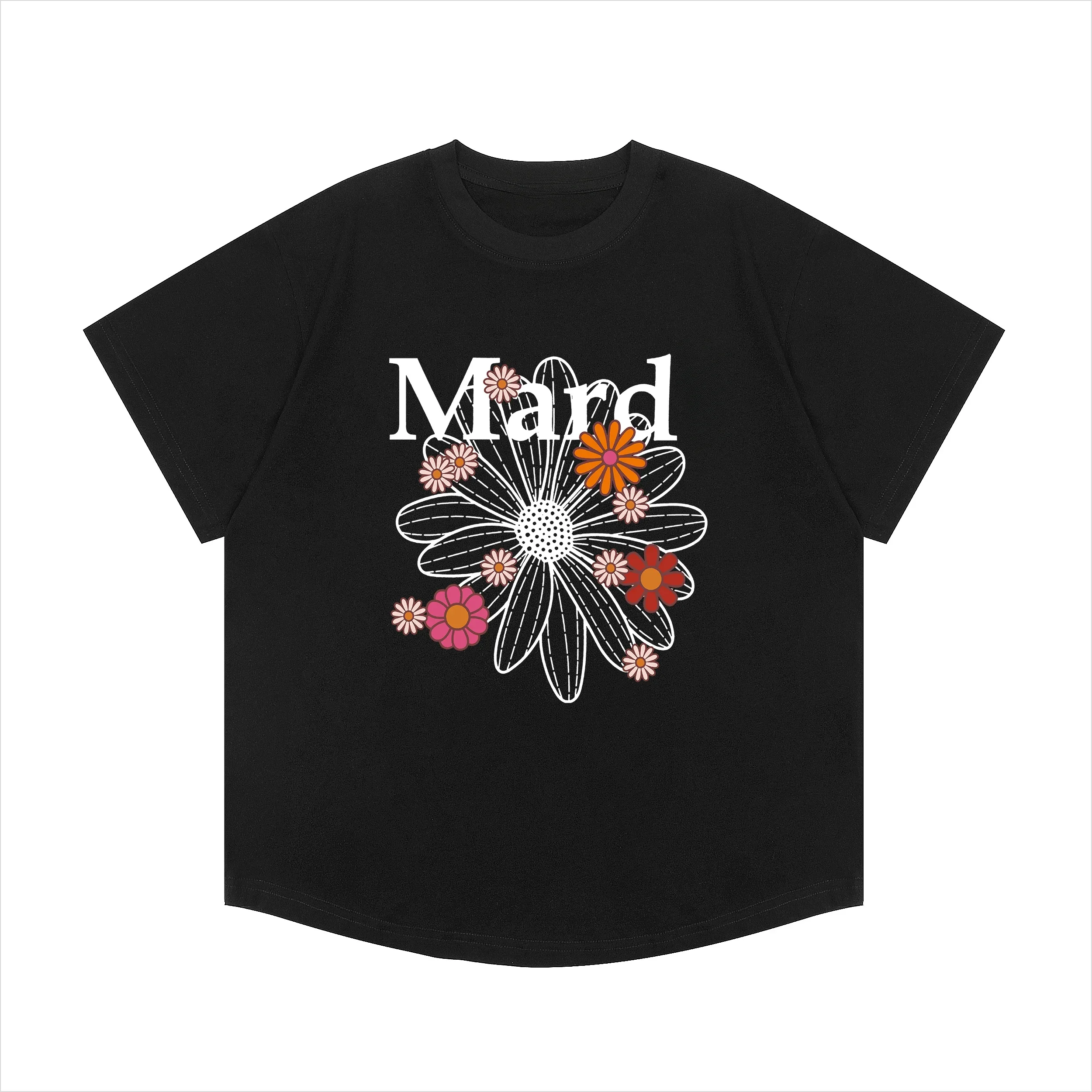 

25 Summer Korea Trend Fshion Brand Mar T-shirt Men's and Women's Fashion Cotton Loose Casual Round Neck Short Sleeve Tee