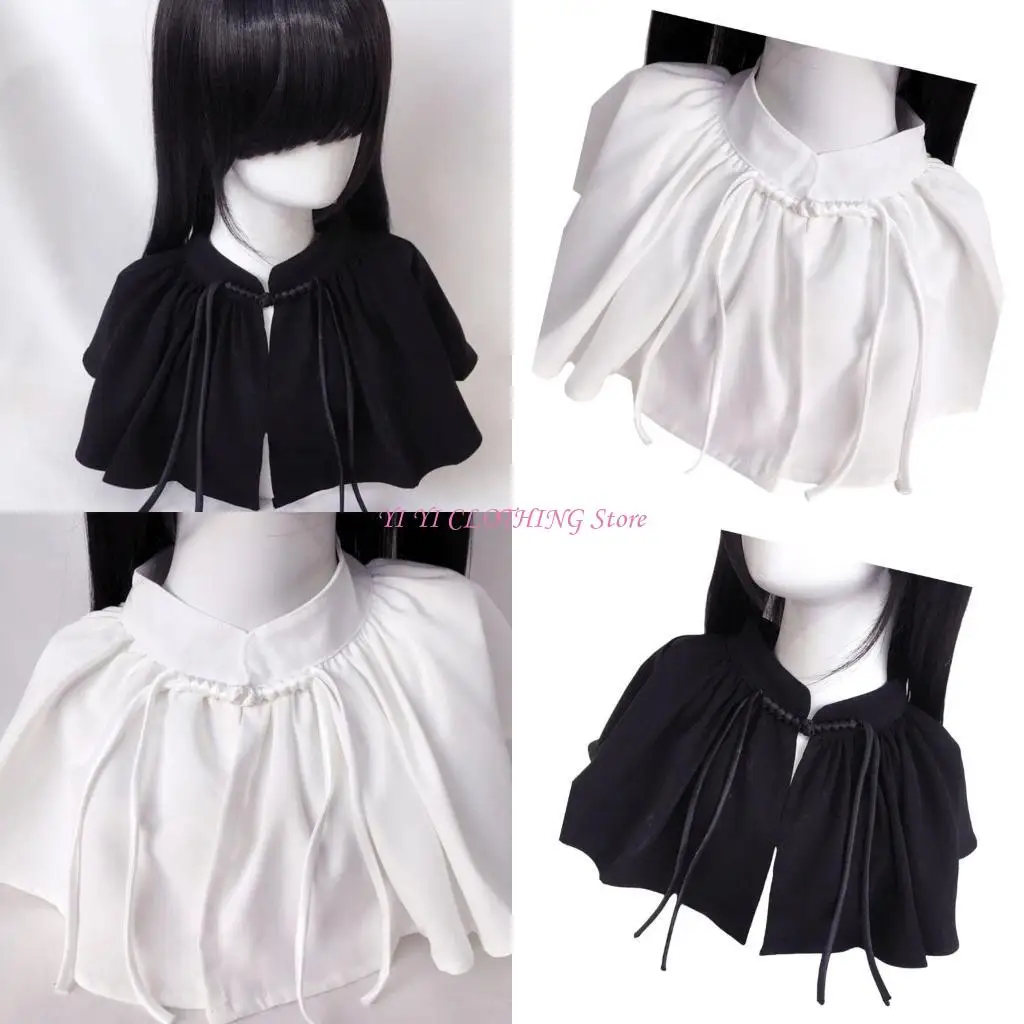 N5KF Unique Japanese Shawl with Gothic Sweet Aesthetic Eye-Catching Piece for Cosplay and Alternative Fashion