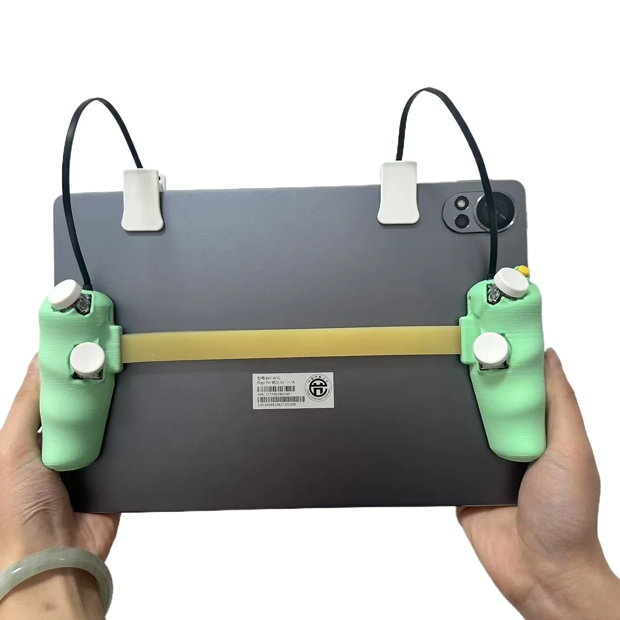 DIY Tablet Game Controller With Four Buttons and Six Fingers, Pulse Continuous Shooting, Universal, Multiple Sizes to Choose