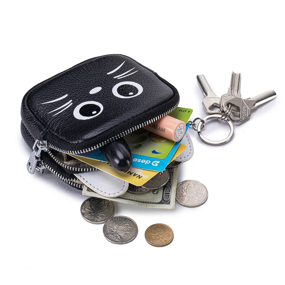 

Cute Design Children's Small Cat Change Purse Lovely Baby Girls Coin Purse Boys Kids Small Wallet Brand Double-zipper Coin Purse