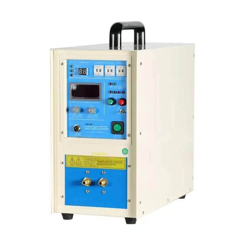 عالية التردد التعريفي التدفئة 15KW النحاس أنبوب لحام الجمعية معدات تبريد المعادن الزجاج الساخن تشكيل آلة لحام
