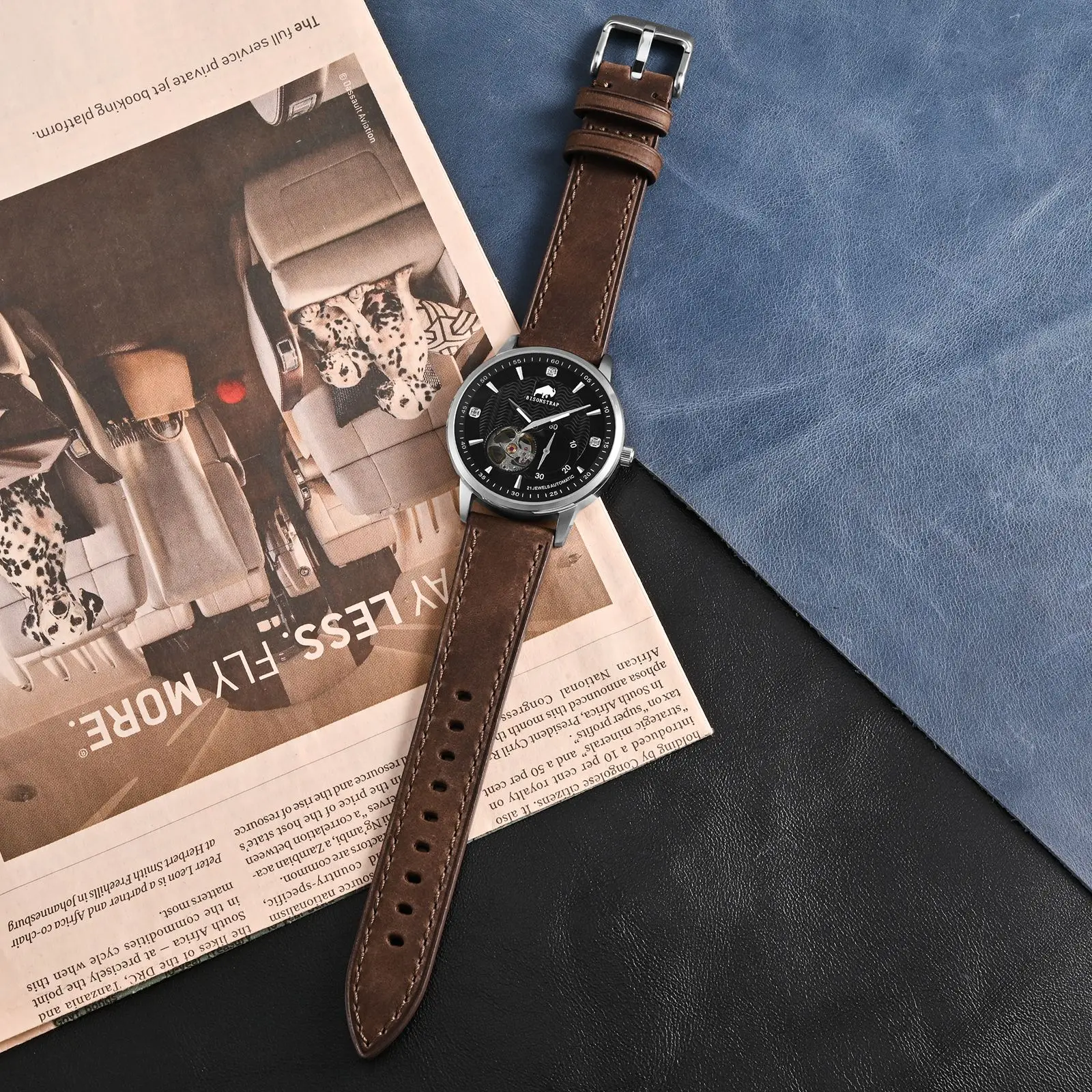 BISONSTRAP Genuine Leather Watch Strap 18mm 19mm 20mm 21mm 22mm,Quick Release Watch Strap,Watch Accessories for Men and Women