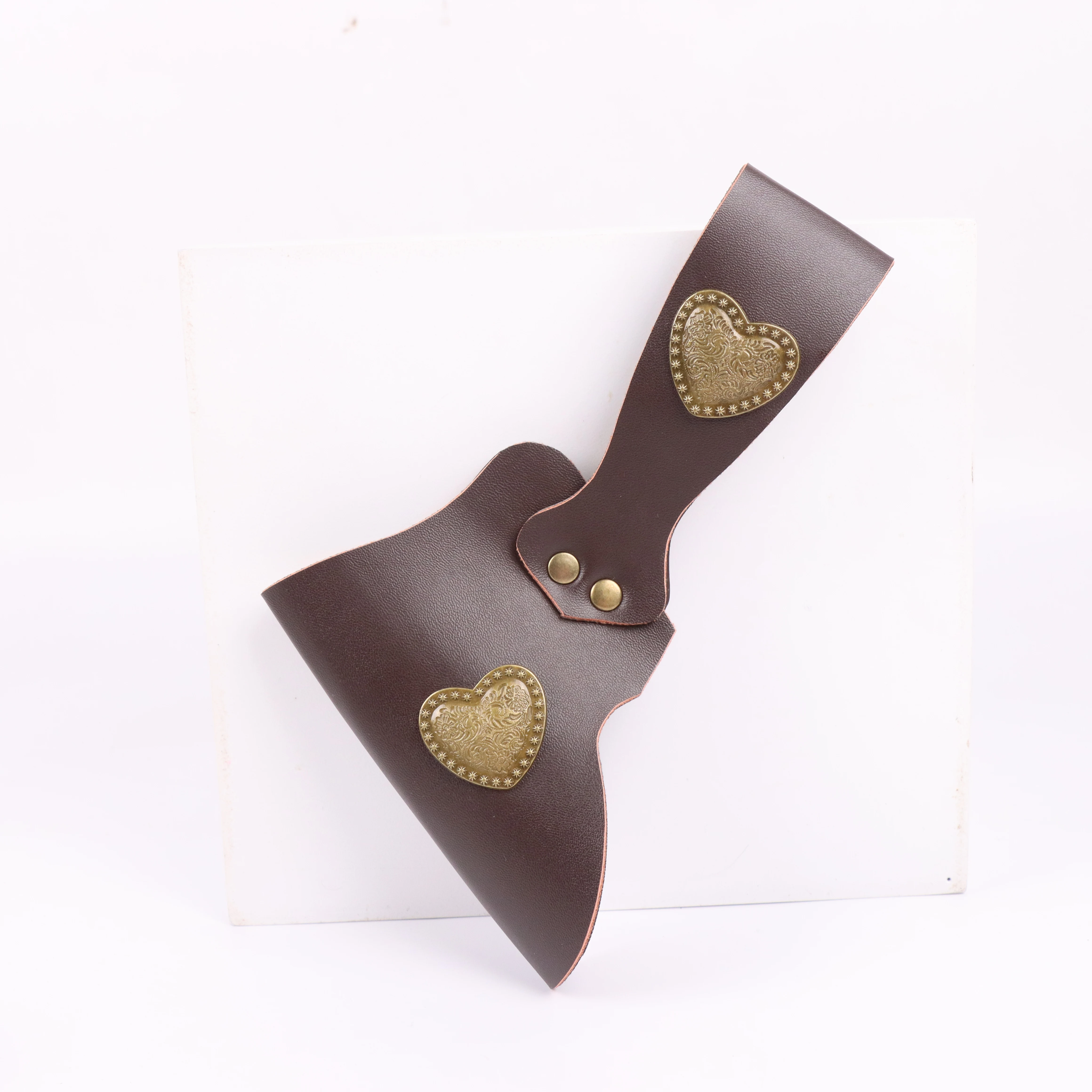 Винтажный средневековый чехол для меча викингов из искусственной кожи с металлическим кольцом и декором в виде сердца — для косплея на Хэллоуин и LARP