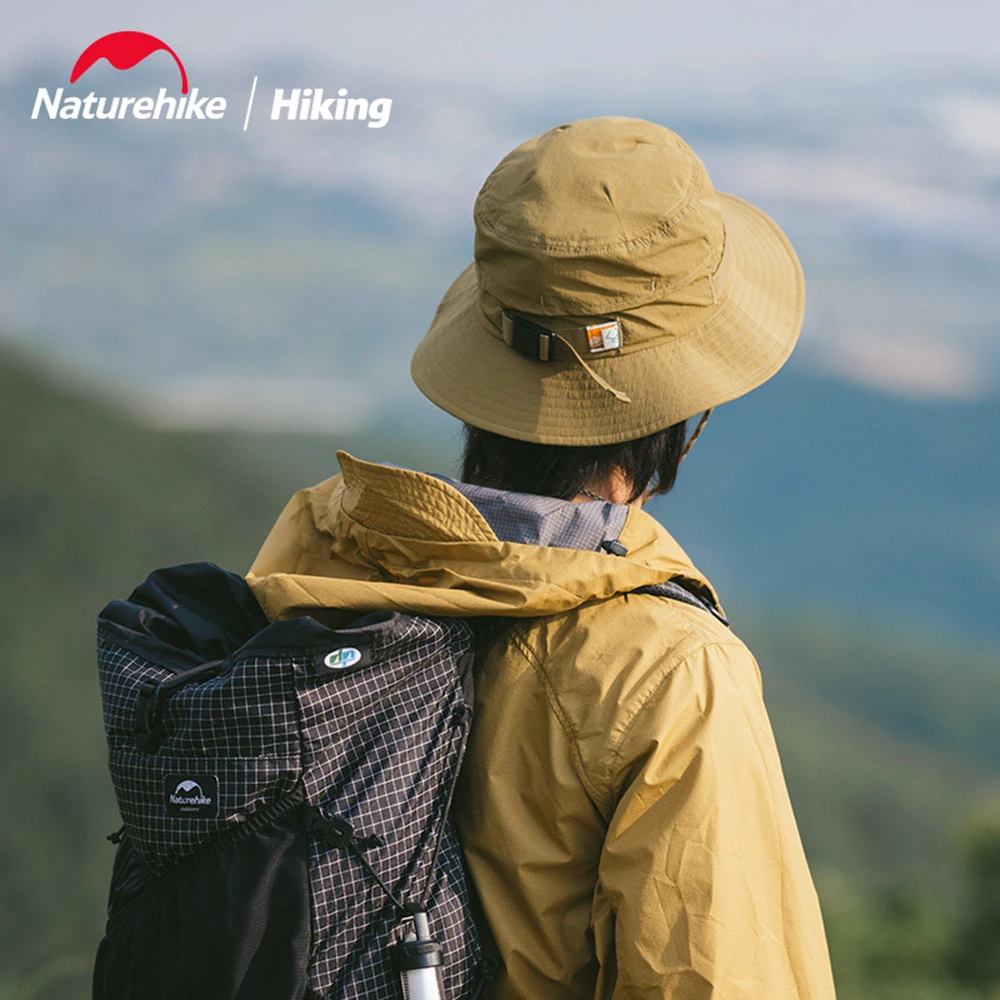 Naturehike หมวกชาวประมงกลางแจ้ง, หมวกกันแดดน้ำหนักเบาพิเศษพับเก็บได้หมวกกันแดดแบบพกพา Topi memancing ผู้ใหญ่