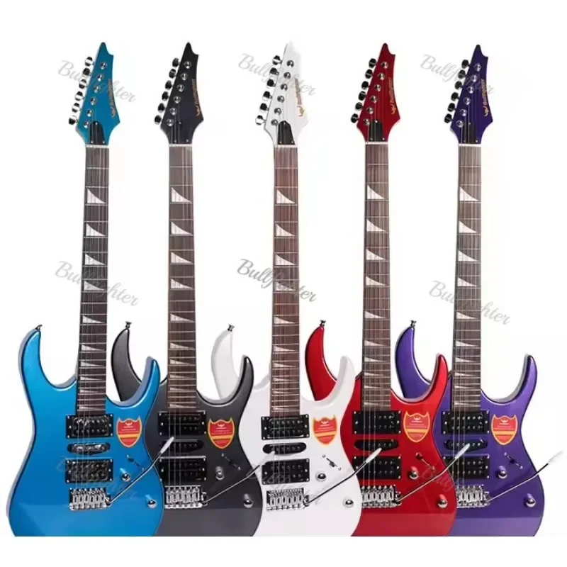 Bullfighter Electric Guitar D-150 St Style Musical Instrument 6 String Oem Black Color 24 Frets India Rosewood