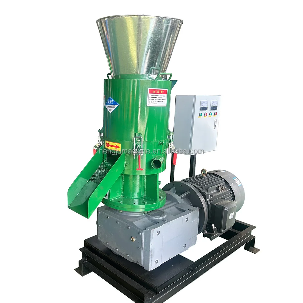 Durable Flat Die Wood Pellet Press with Wear-Resistant Alloy Steel Die and Rollers for Extended Service Life