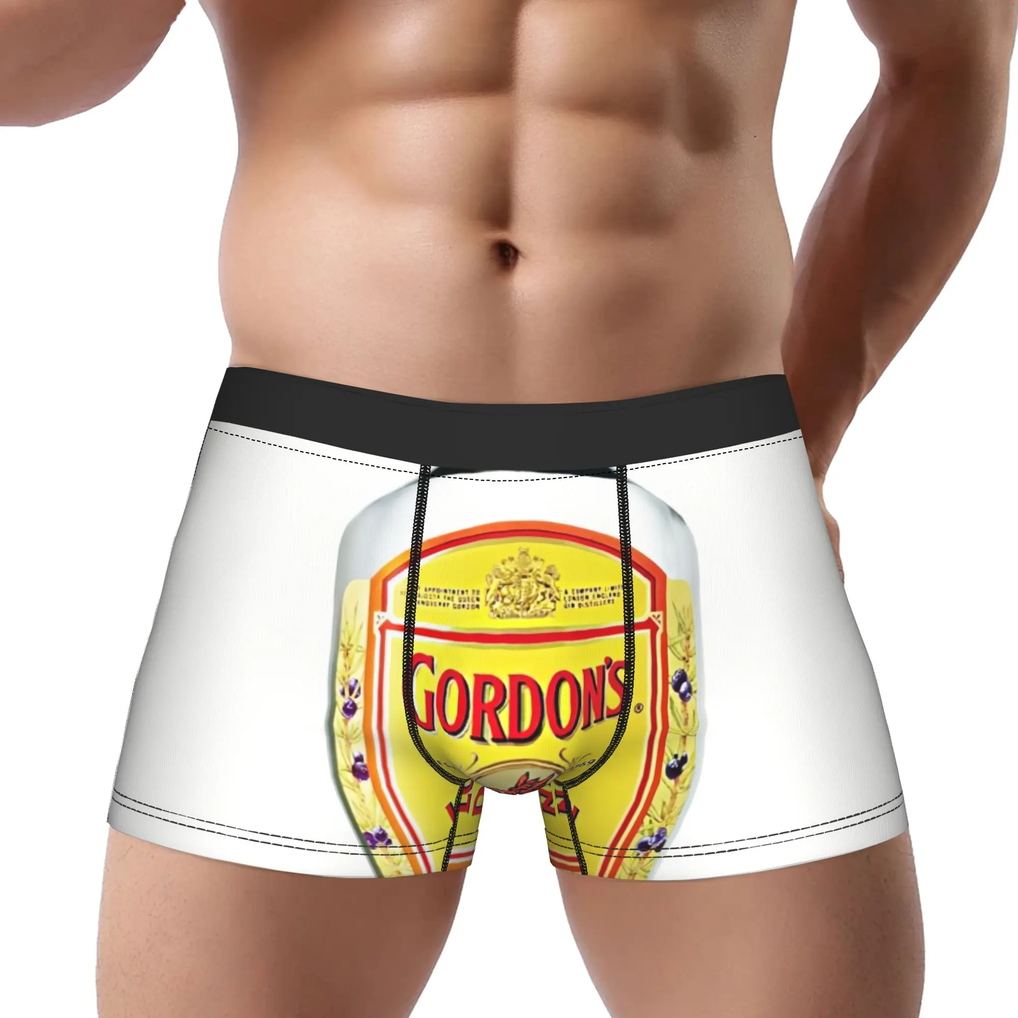 Botella de Ginebra Seca Gordon's Special London, Calzoncillos Gordon Underpants Homme, Ropa Interior Masculina, Shorts Ventilados, Bóxers