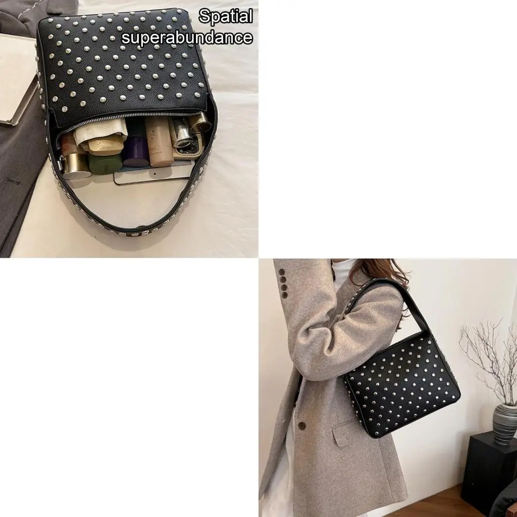 

Женская сумка подмышками с заклепками, женская сумка на плечо, осенне-зимняя сумка