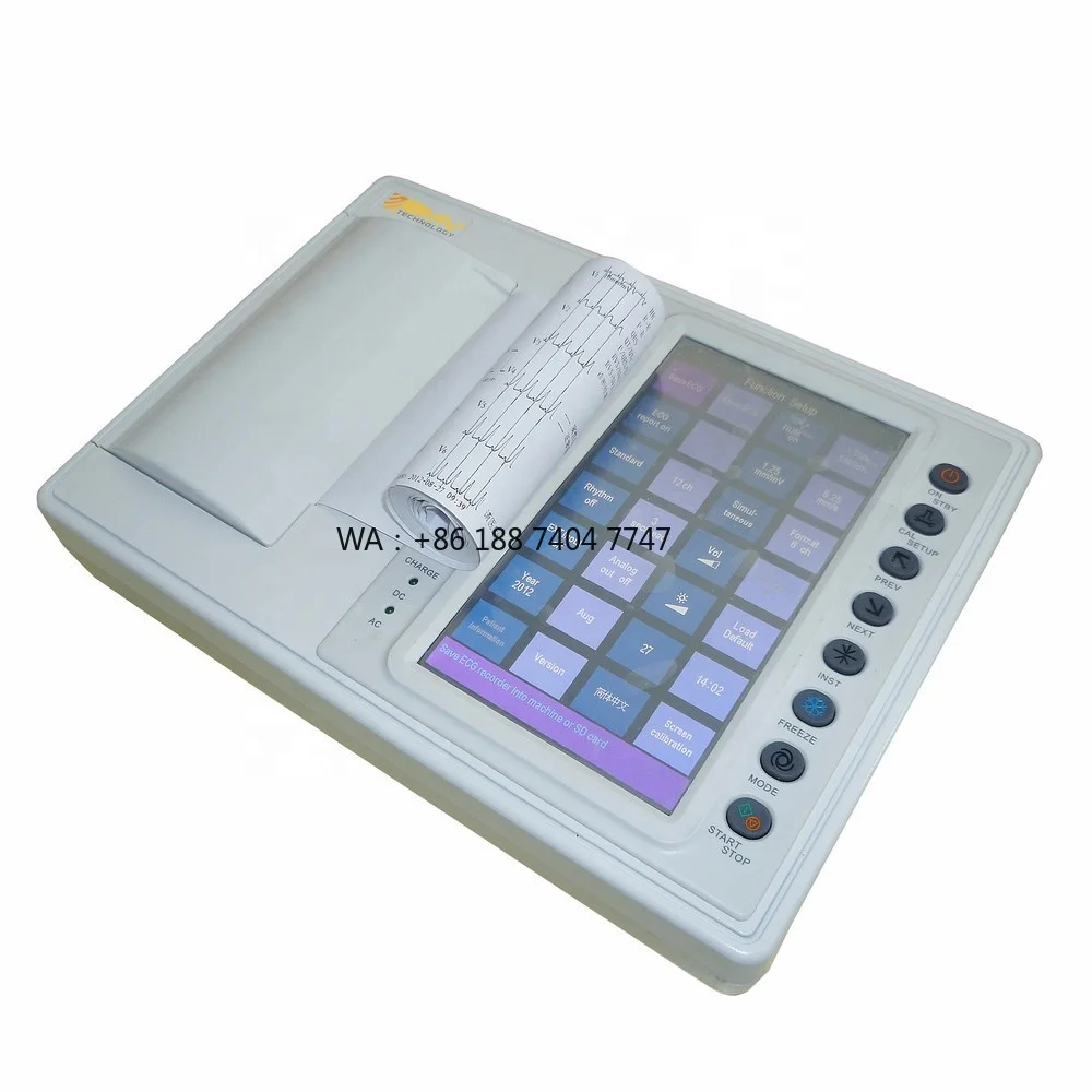 Monitor Veterinario Móvil de 3 Canales con Pantalla de 7 Pulgadas para Visitas a Domicilios Rurales y Tratamiento Veterinario en el Lugar (Perros, Gatos, Caballos)