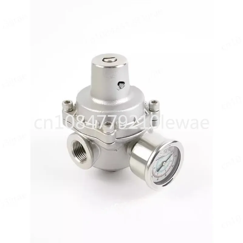 Water Branch Pressure Reducing Valve Household Water Heater Constant Pressure Valve Internal Thread with Adjustable Gauge