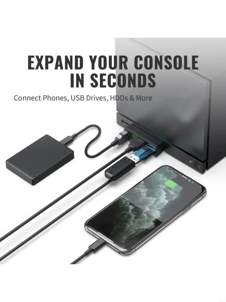 USB3.0 Expansion Hubs Splitter With USB C And 3 USB A Port For Steam Machine And 83CF