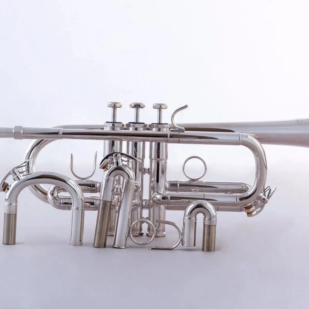 Silver drop E to D professional trumpet with two sets of sound-changing tubes can switch professional-grade tone Trumpet horn