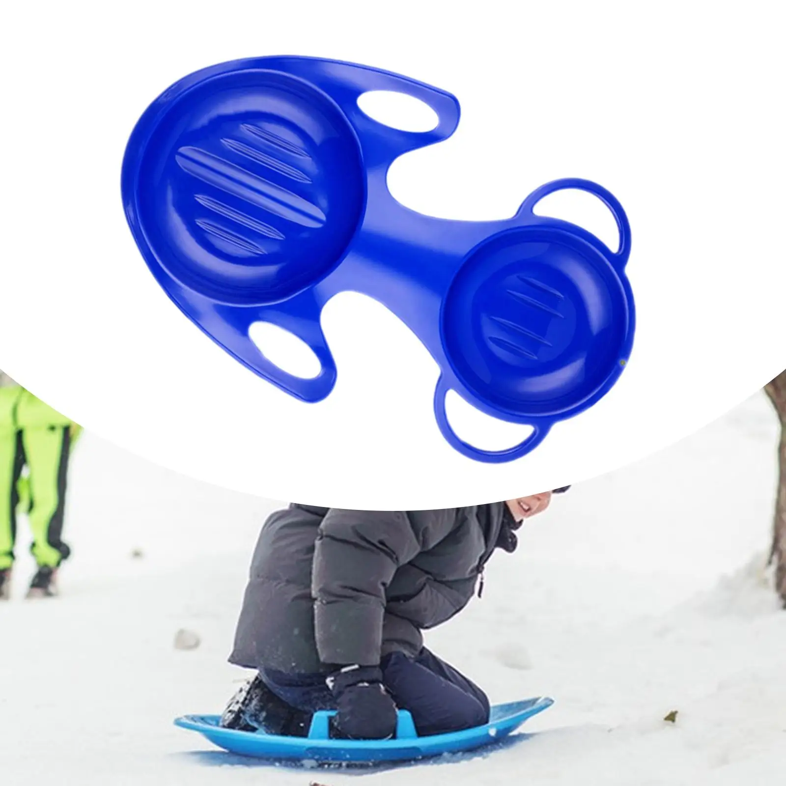 Seluncur salju untuk anak seluncur dengan pegangan Musim Dingin kereta luncur salju ski salju praktis Snowboard portabel seluncur luar ruangan Slider