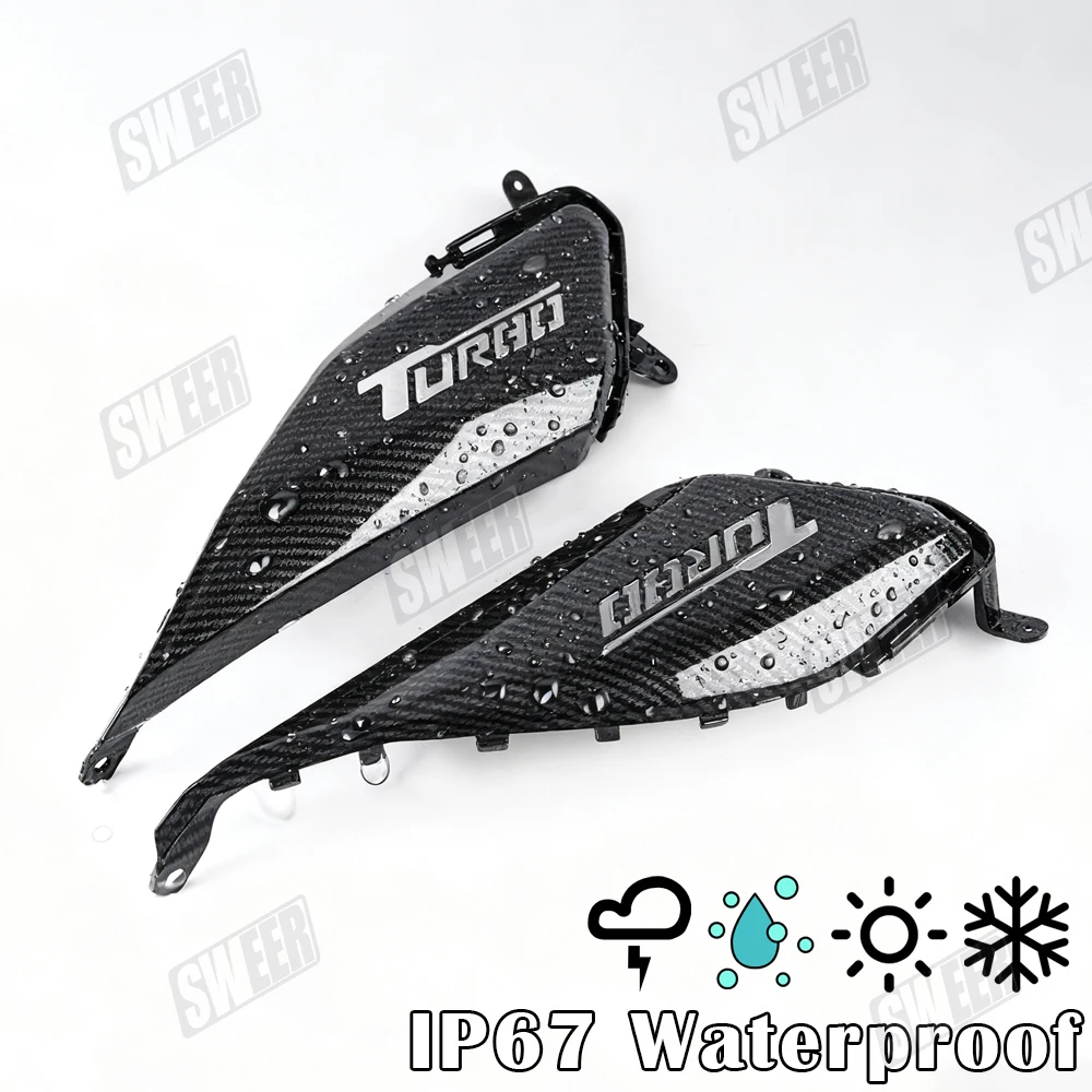 Quadro da motocicleta capa protetora de fibra carbono compatível com yamaha nmax155 v3 2025 capa do painel lateral esquerdo e direito