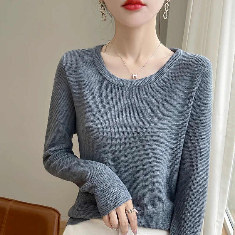 

2024 Autumn And Winter New Cashmere sweater Women O-Neck Pullover Knitted Long Sleeve Cashmere sweater Women