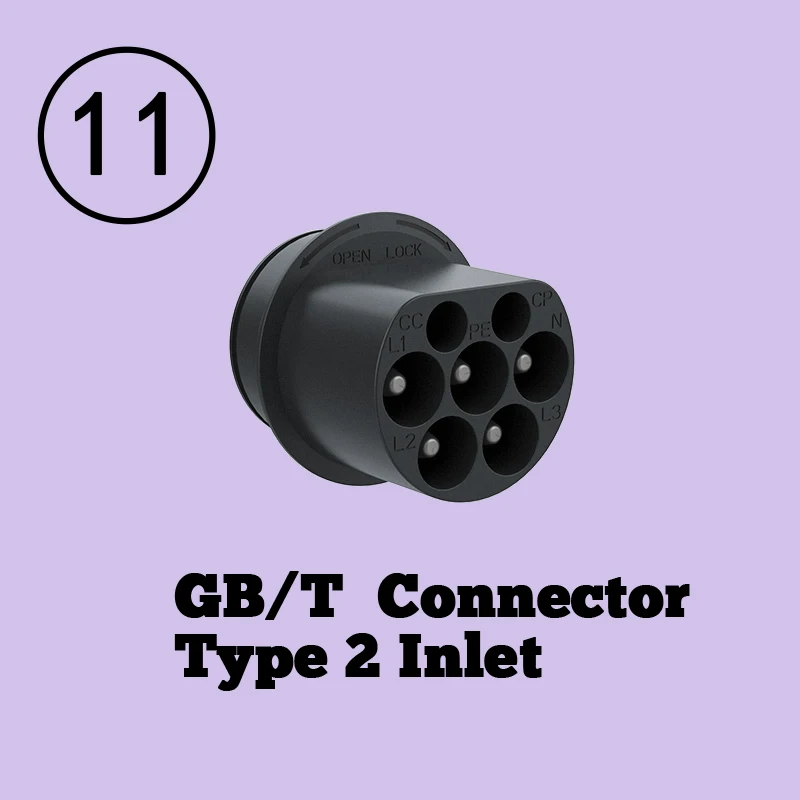 อะแดปเตอร์ชาร์จรถยนต์ไฟฟ้าอเนกประสงค์ - ช่วยให้เชื่อมต่อได้อย่างราบรื่นระหว่างพอร์ตชาร์จ AC ระดับโลก 4 พอร์ต J1772 ประเภท 2 เทสลา GBT