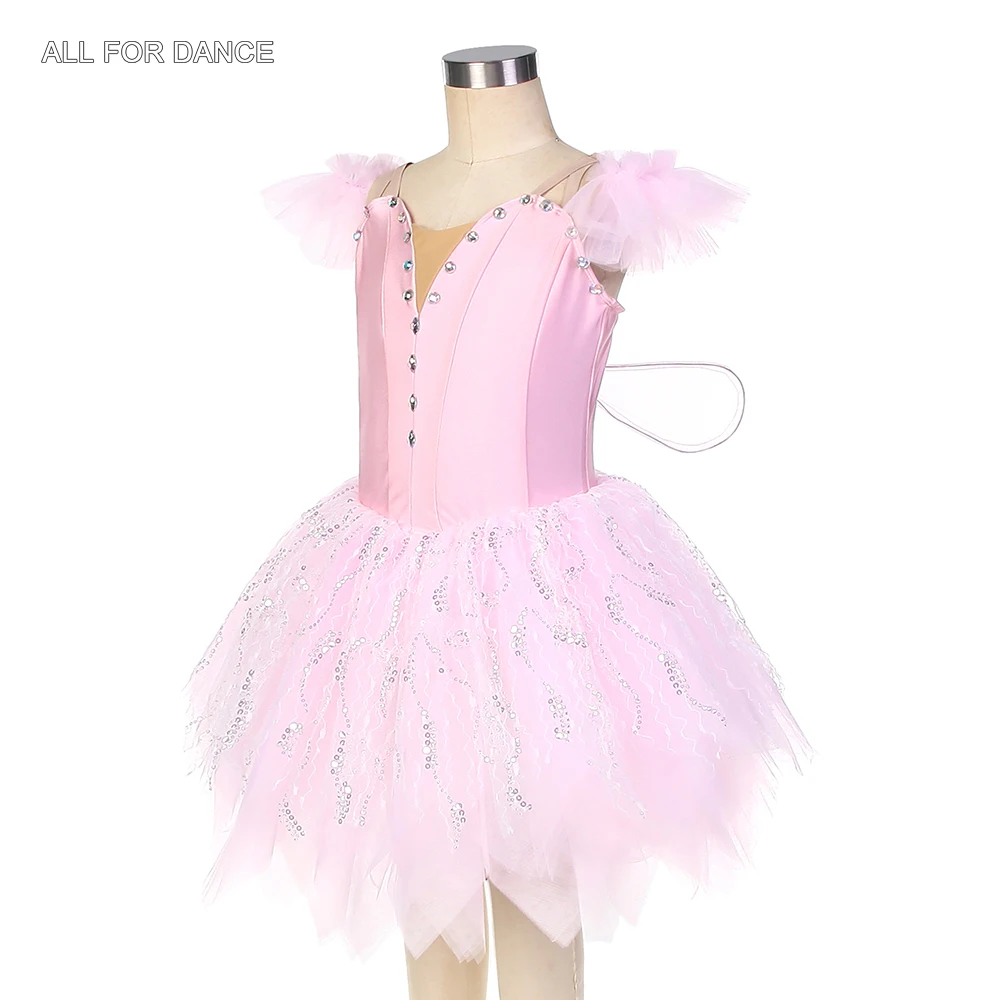 22130 Gonne tutù romantiche per bambini e adulti Corpetto in spandex avorio Tutu di danza classica Abito gonfio Costume da spettacolo Dancewear